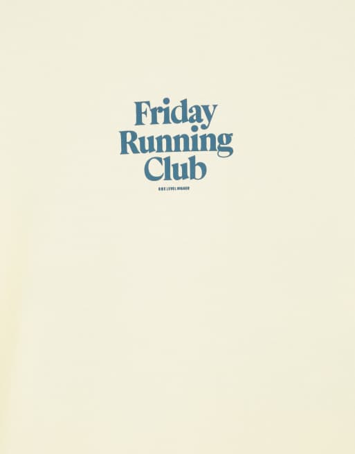 Pull&Bear Friday running club grafisk t-shirt i gult, 3 av 4