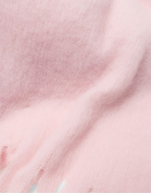 Pull&Bear Fringed scarf in pink, 2 of 3