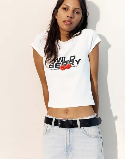 Pull&Bear Fruit graphic t-shirt in ice