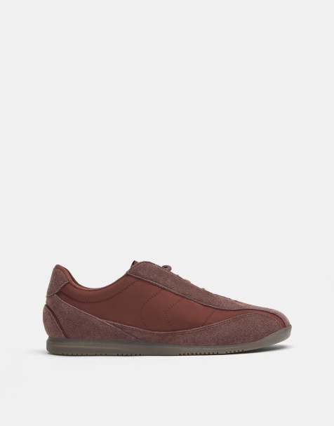 Pull&Bear - Gathered - Sneakers in pelle bordeaux - view 1