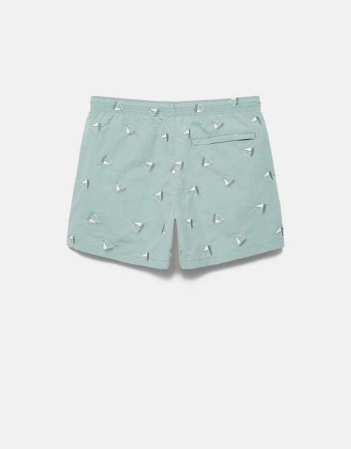 Pull&Bear - Geborduurde surfshort in groenachtig, 3 van 3