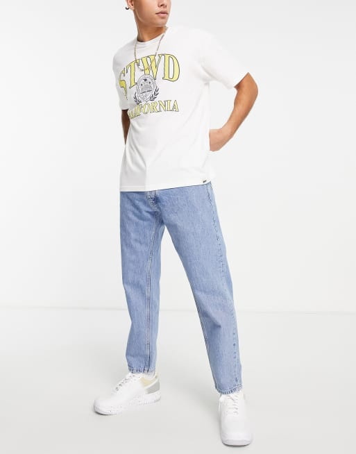 Pull&Bear – Gerade geschnittene Jeans in Blau