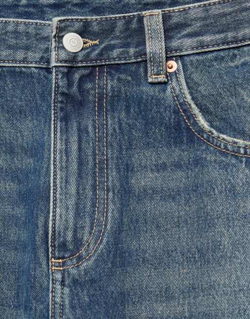 Pull&Bear – Gerade geschnittene Jeans in Dunkelblau, 6 von 7