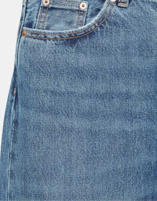 Pull&Bear – Gerade geschnittene Jeans in Dunkelblau, 6 von 7