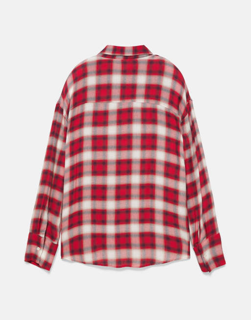 Pull&Bear geruit overhemd met lange mouwen in multi, 7 van 7