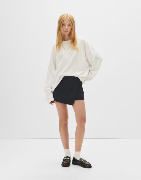 Pull&Bear – Gestreifter Wickel-Skort - view 1