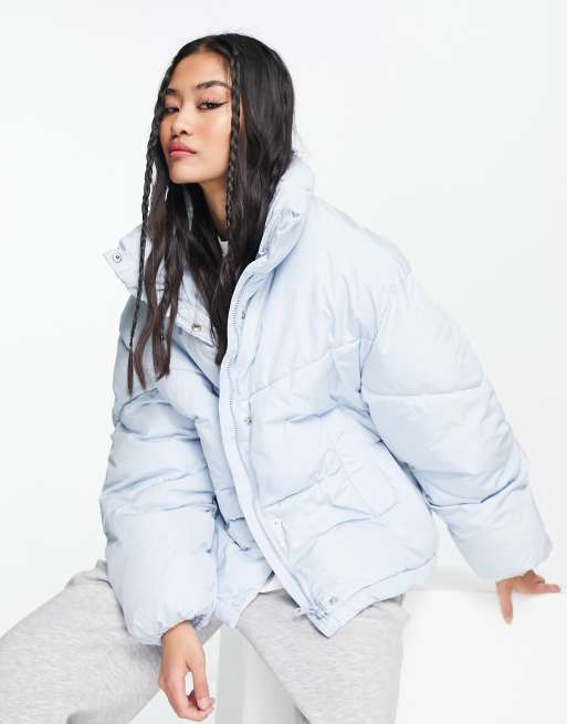 Pull&Bear - Gewatteerd jack in blauw