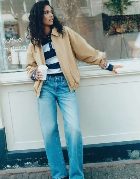 Pull&Bear giacca 100% cotone color sabbia - view 1