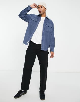 Giacca a coste blu navy - Pull&Bear Camicia donna  - immagine1