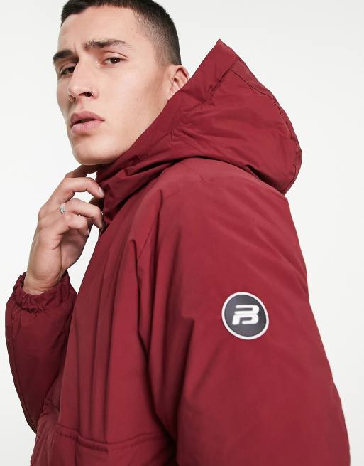 Pull&Bear - Giacca a vento bordeaux, 3 di 4