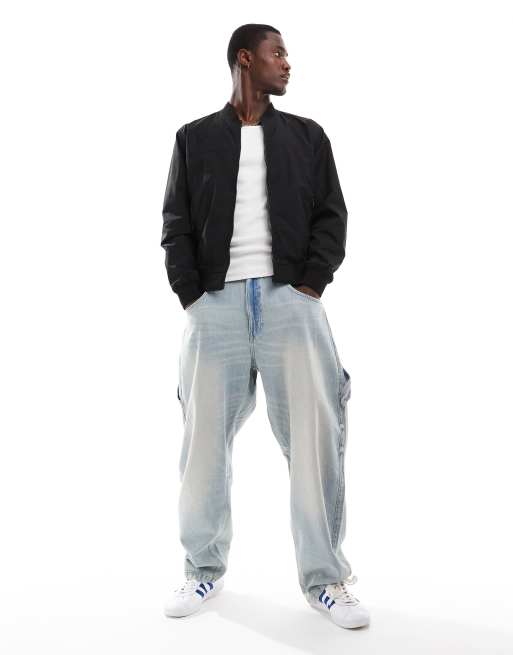 Pull&Bear - Giacca bomber basic nera