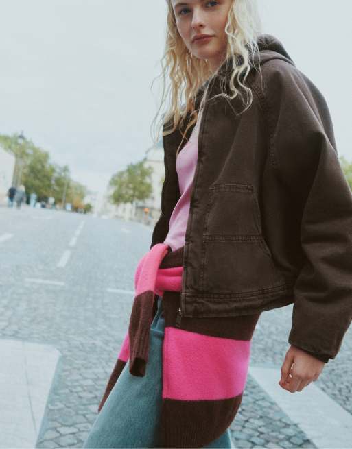 Pull&Bear giacca con cappuccio marrone, 5 di 7