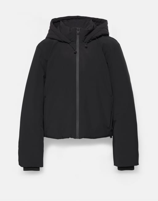 Pull&Bear giacca con cappuccio nera, 6 di 7