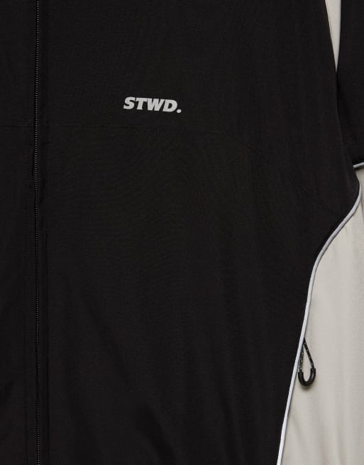 Pull&Bear giacca da tuta con pannelli nera, 7 di 7
