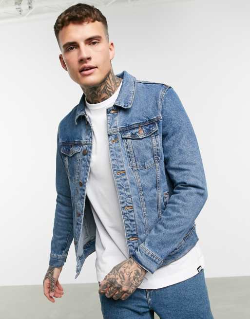Pull Bear Giacca di jeans blu medio ASOS Pull Bear Giacca di jeans blu medio ASOS