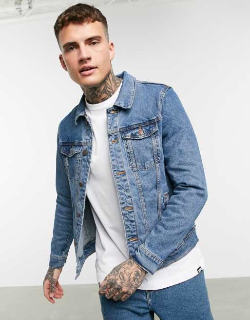  Pull  Bear  Giacca di jeans  blu medio ASOS