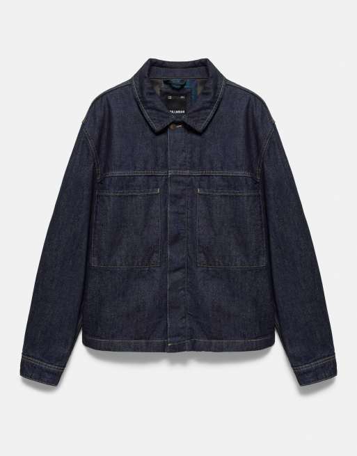 Pull&Bear giacca di jeans con tasche navy, 7 di 7