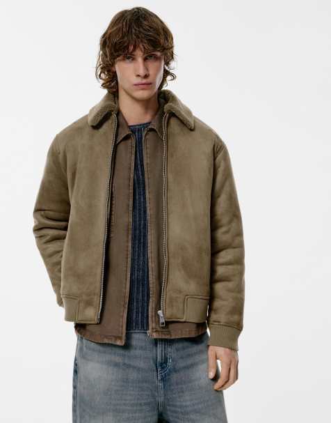 Pull&Bear - Giacca double-face color caramello combinata - view 1