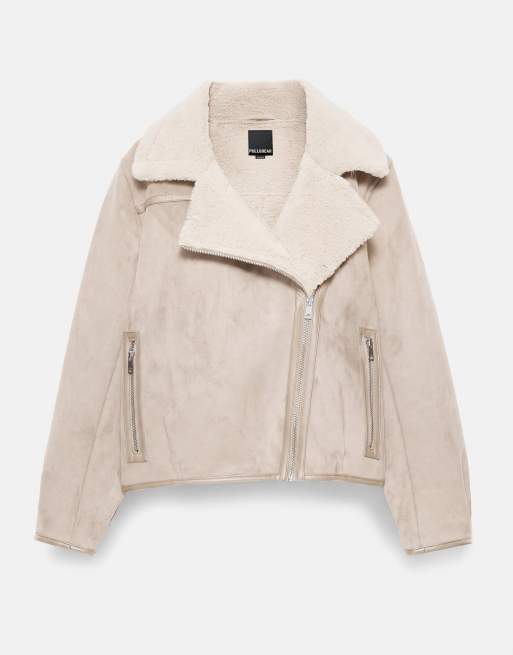 Pull&Bear - Giacca double-face color sabbia, 6 di 7