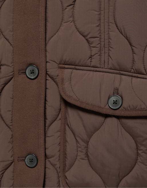 Pull&Bear giacca imbottita con tasche marrone, 5 di 6