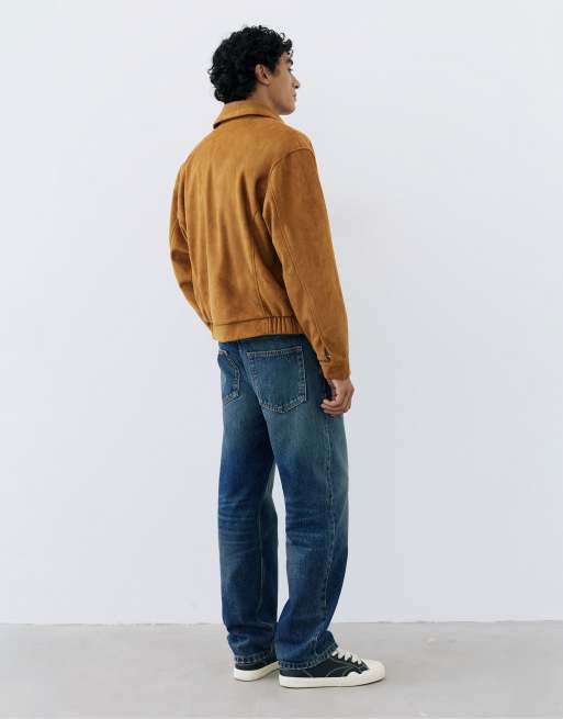 Pull&Bear giacca in camoscio sintetico color caramello, 2 di 7