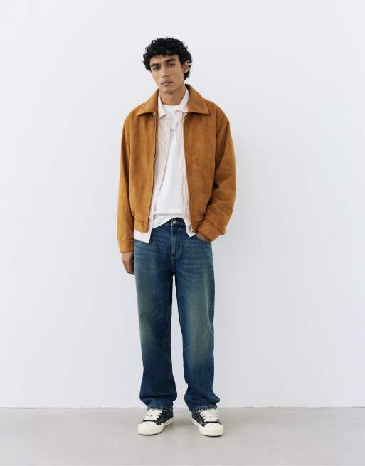 Pull&Bear giacca in camoscio sintetico color caramello, 4 di 7