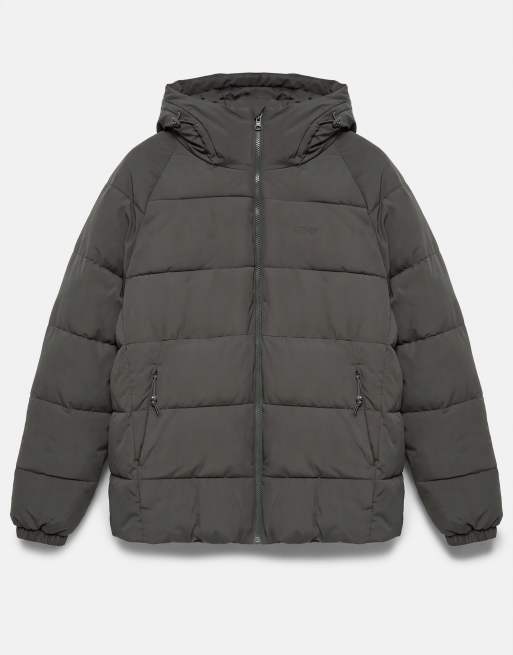 Pull&Bear giacca trapuntata con cappuccio grigia, 5 di 7