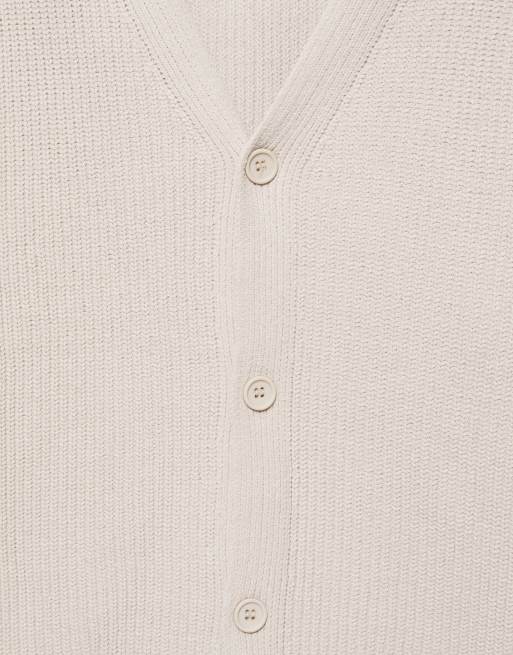 Pull&Bear gilet boutonné couleur sable, 6 de 7