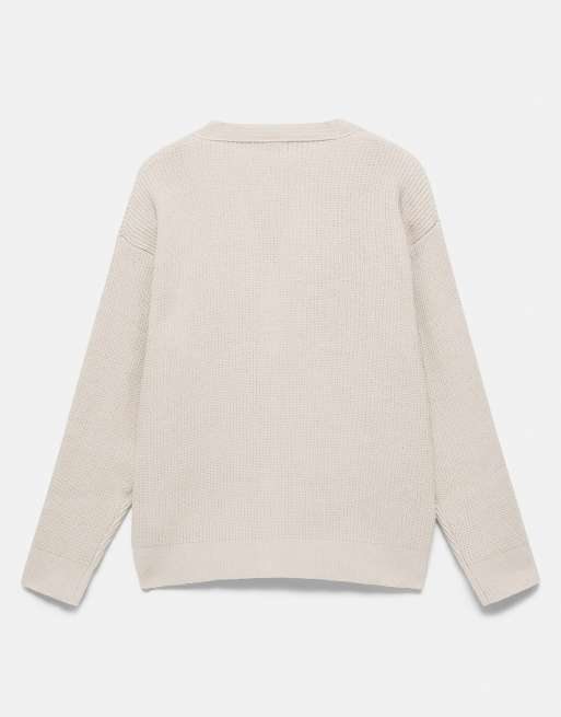 Pull&Bear gilet boutonné couleur sable, 7 de 7