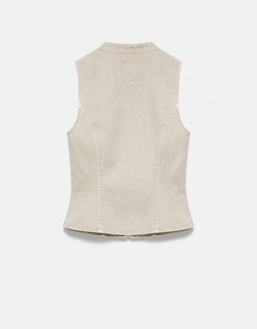 Pull&Bear gilet boutonné kaki, 6 de 6