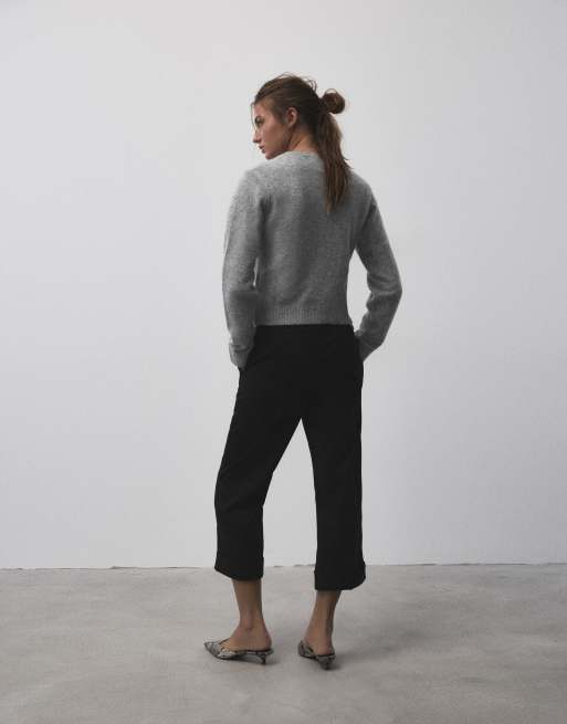 Pull&Bear gilet en maille douce gris chiné, 4 de 7