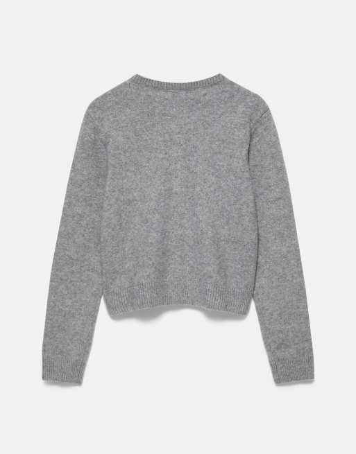 Pull&Bear gilet en maille douce gris chiné, 7 de 7