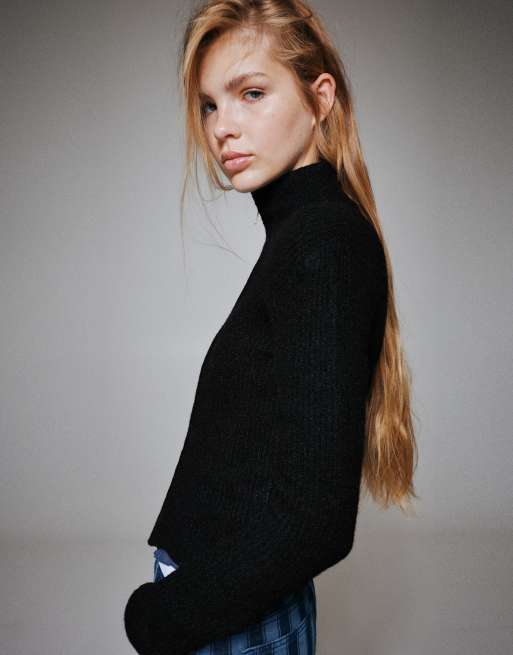 Pull&Bear gilet zippé côtelé noir, 2 de 7