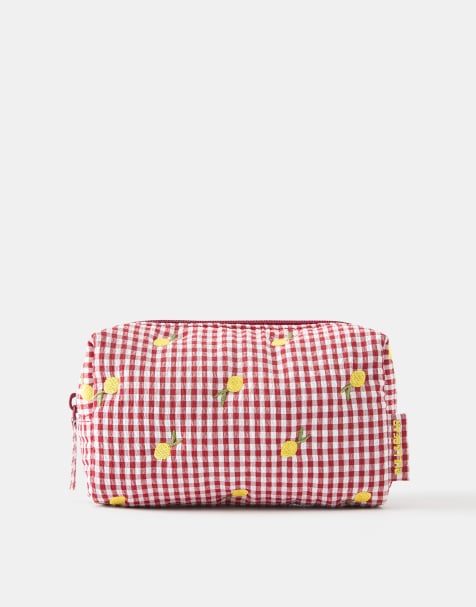 Pull&Bear Gingham fruit wash bag in print 1 - view 1