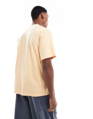 Pull & Bear Golf Back Graphic T-shirt In Orange