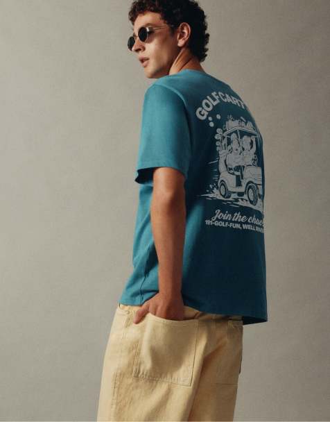 Pull&Bear Golf cart club t-shirt i grönt - view 1