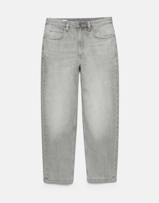 Pull&Bear – Grå, baggy jeans, 4 av 7