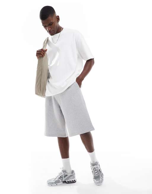 Pull&Bear - Grå shorts i jersey i skater fit