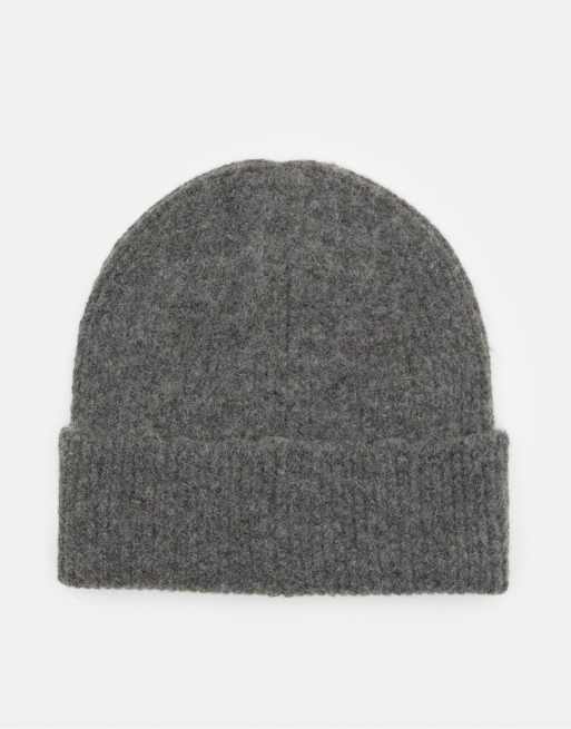 Pull&Bear – Grå, stickad mössa, 3 av 3