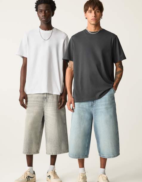 Pull&Bear – Grå t-shirt, 2-pack - view 1
