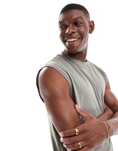 Pull&Bear - Grå tanktop-overdel - view 1