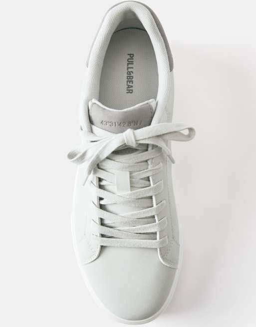Pull&Bear – Grå, vardagliga sneakers, 3 av 4