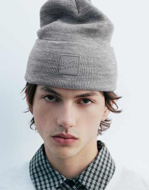 Pull&Bear – Gråmelerad mössa - view 1