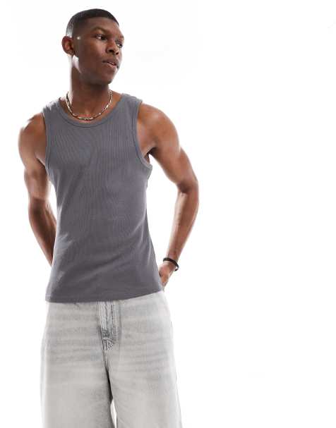 Pull&Bear – Gråmelerat linne - view 1