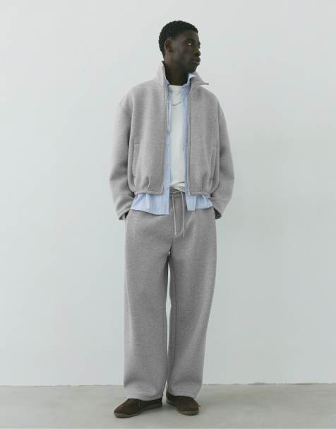 Pull&Bear - Gråmeleret afslappet sæt - view 1