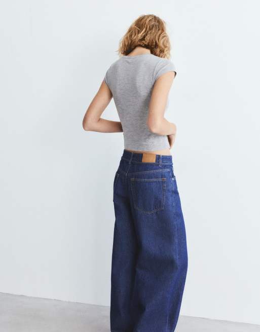 Pull&Bear - Gråmeleret figursyet T-shirt med lange ærmer, 6 af 7