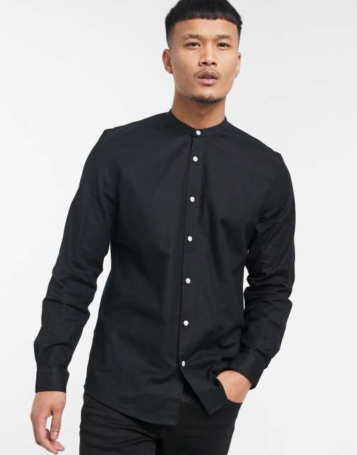 black grandad shirt