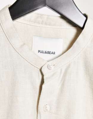 pull and bear grandad collar shirt