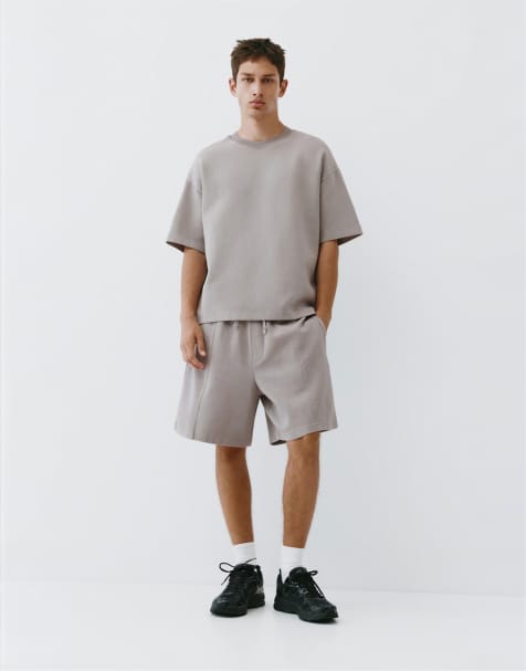Pull&Bear – Grått, dubbelstickat set - view 1