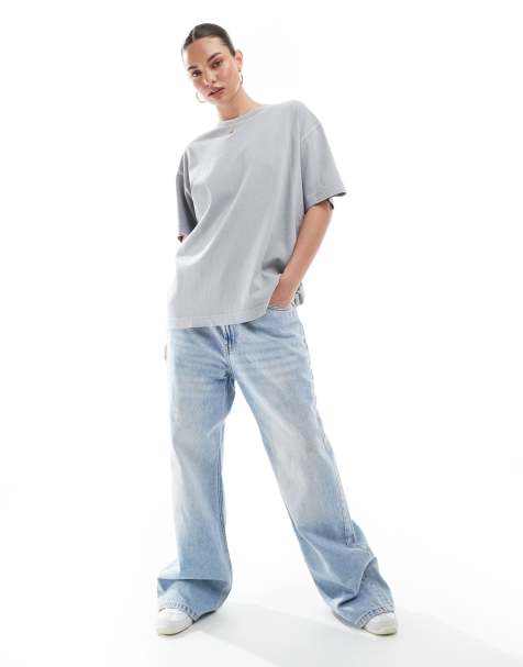 Pull&Bear – Gråtvättad t-shirt i oversize - view 1